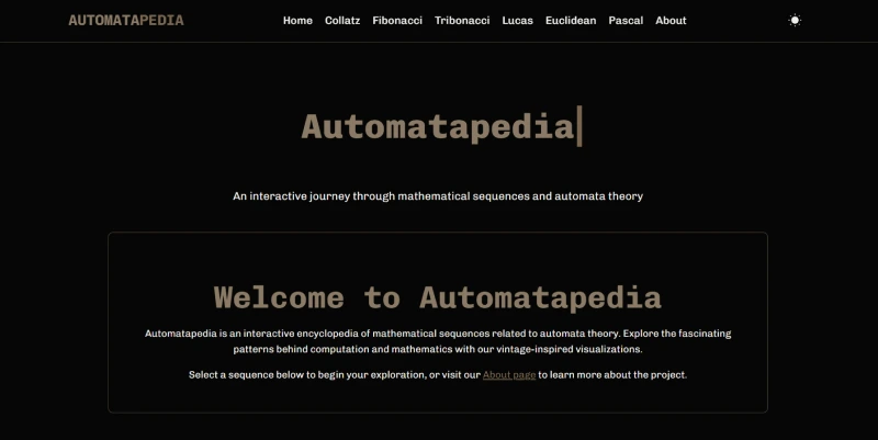 Screenshot of Automatapedia